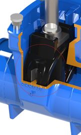 Klep gerbang suplai air tahan abrasi EPDM/NBR Wedge