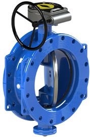 DN350mm Ductile Iron Double Eccentric Butterfly Valve Dengan Arch Disc
