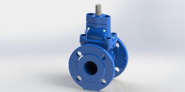 FBE dilapisi lembab besi Flanged Gate Valve Handwheel dioperasikan Tersedia