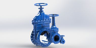 Resilient Seated Gate Valve FBE Coated / Non Rising Stem Tersedia dengan roda tangan