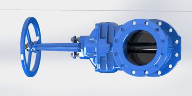 Roda tangan atau tutup atas dioperasikan katup gerbang air Merah / Biru Epoxy dilapisi