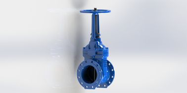Korosi tahan flange penyegelan lembut Tipe katup gerbang air Dengan operasi manual / listrik