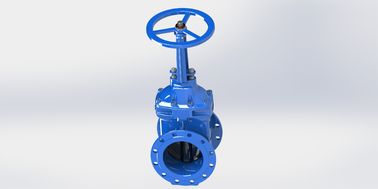 Soft Sealing Resilient Seated Gate Valve FBE Coating Handwheel atau Top Cap