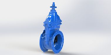 Soft Sealing Resilient Seated Gate Valve FBE Coating Handwheel atau Top Cap