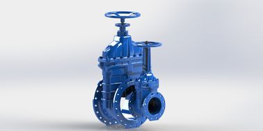 Soft Sealing Resilient Seated Gate Valve FBE Coating Handwheel atau Top Cap