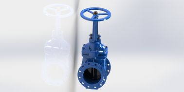 Handwheel dioperasikan katup gerbang air Epoxy dilapisi / tidak naik batang Tersedia