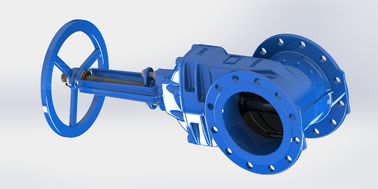Handwheel dioperasikan katup gerbang air Epoxy dilapisi / tidak naik batang Tersedia