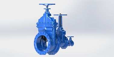 Non Rising Stem Blue Water Gate Valve Dengan Dua Sisi Seal Sealing 100% Bocor Tepat