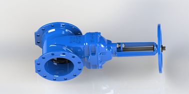 Roda tangan atau tutup atas dioperasikan katup gerbang air Merah / Biru Epoxy dilapisi