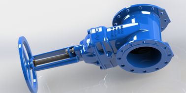 Ventil gerbang besi lembut merah / biru untuk sistem sirkulasi air / sistem pendinginan