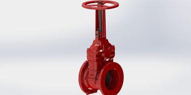Duduk Iron Handwheel UL FM Gate Valve Flange And Groove Type Didirikan