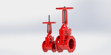 Tipe vertikal / dinding dipasang naik Stem Gate Valve yang digunakan dalam pemadam kebakaran