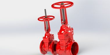 FBE Lapisan Flanged Grooved Ductile Iron Gate Valve Untuk Sistem Pemadam Kebakaran