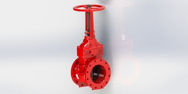 Outdoor Screw Yoke / NRS Type UL FM Gate Valve Untuk Layanan Perlindungan Kebakaran