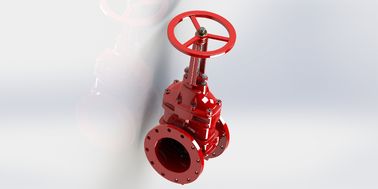 Sambungan alur flange tersedia Ul Fm disetujui katup dengan epoxy berlapis merah