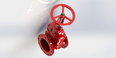 FBE Lapisan Flanged Grooved Ductile Iron Gate Valve Untuk Sistem Pemadam Kebakaran
