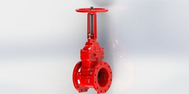 Flanged Gate Valve Resient Seated Untuk Layanan Perlindungan Kebakaran