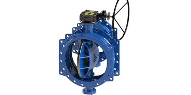 Baja Duktil Double Eksentrik Klep Kupu-Kupu Dovetail Desain SS316 Lapisan Disc