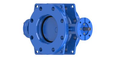 DN350mm Ductile Iron Double Eccentric Butterfly Valve Dengan Arch Disc