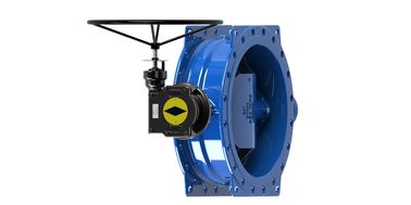 Double eksentrik Flang Tipe Soft Seal Klep Kupu-kupu Untuk Sistem Air Limbah