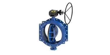 Dovetail Ductile Iron Double Eccentric Butterfly Valve Worm Gear Tersedia