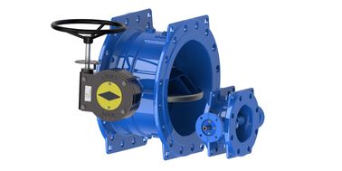 Dovetail Ductile Iron Double Eccentric Butterfly Valve Worm Gear Tersedia