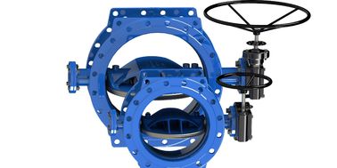 Desain Dovetail Double eksentrik Klep Kupu-kupu Wore Gear dioperasikan