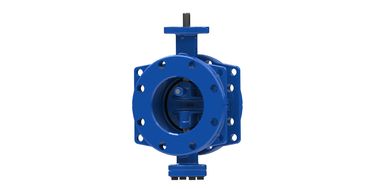 Koneksi Flange Katup Kupu-Kupu Eksentrik Ganda Tahan Lama Serbaguna Untuk Industri