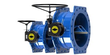 Dovetail Ductile Iron Double Eccentric Butterfly Valve Worm Gear Tersedia