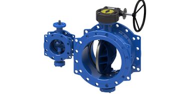 Dovetail Ductile Iron Double Eccentric Butterfly Valve Worm Gear Tersedia
