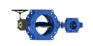 Desain Dovetail Double eksentrik Klep Kupu-kupu Wore Gear dioperasikan