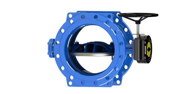 EPDM Seal Ductile Iron Double Eccentric Butterfly Valve BS atau Ansi Standar