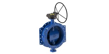 AWWA C504 150PSI katup kupu-kupu eksentrik ganda