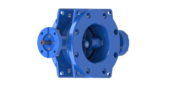 Katup Kupu-kupu Eksentrik Ganda dengan Operasi Gir, Disk Baja Rinsing, dan Kursi EPDM untuk Pengendalian Air Industri