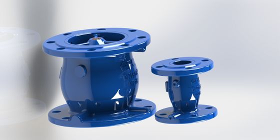 Flange End Connection Rubber Coated Disc Non Slam Check Valve yang dirancang untuk sistem tekanan PN10