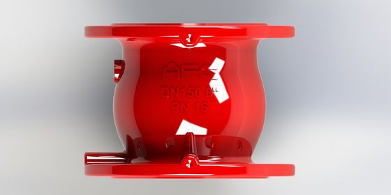 Klep cek non-slam besi lentur dengan koneksi cepat dan sambungan flange untuk kontrol aliran yang efisien