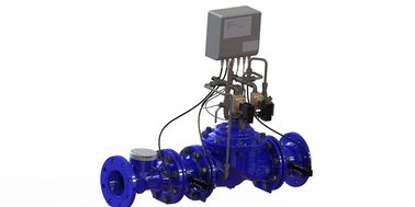 PN10 FBE dilapisi katup manajemen tekanan air dengan 24 VDC controller