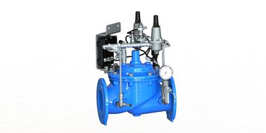 Blue RAL 5005 NSF61 katup kontrol air dengan bagian dalam SS304 dan kursi tubuh EPDM