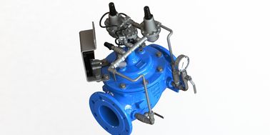 Blue RAL 5005 NSF61 katup kontrol air dengan bagian dalam SS304 dan kursi tubuh EPDM