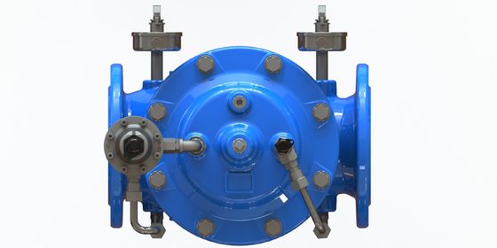 EN1092-2 Flange Standard Water Pressure Reducing Valve dengan bodi berlapis epoxy dan kursi SS304