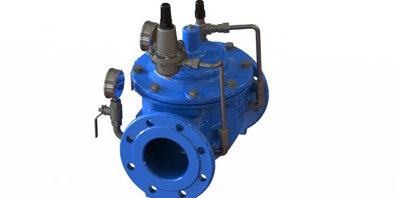 Katup Penurun Tekanan Air A200 dengan Lapisan EPOXY, Sambungan Flange, dan Diafragma Diperkuat Nilon untuk Sistem Air