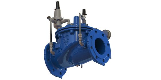 Katup Penurun Tekanan Air A200 dengan Lapisan EPOXY, Sambungan Flange, dan Diafragma Diperkuat Nilon untuk Sistem Air