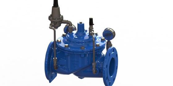 Flange Connection Water Pressure Reducing Valve dengan kursi SS304 dan diafragma EPDM yang diperkuat nilon untuk kontrol tekanan yang tepat