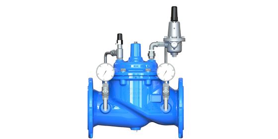 Katup Penurun Tekanan Air dengan Penguat Nilon Diafragma EPDM Material GGG50 dan Dudukan SS304
