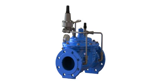 PN10 Klep Penjaga Tekanan Minimal dengan Sambungan Flange dan Konstruksi Besi Duktil untuk Penggunaan Industri