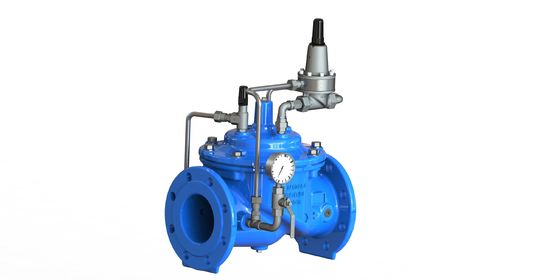 Flange Connection Pressure Sustaining Valve dengan Ukuran 2-40 Inch Bahan Besi Duktil dan Kisaran Suhu 0-80°C