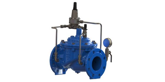 PN10 Klep Penjaga Tekanan Minimal dengan Konstruksi Besi Duktil dan Sambungan Flanged