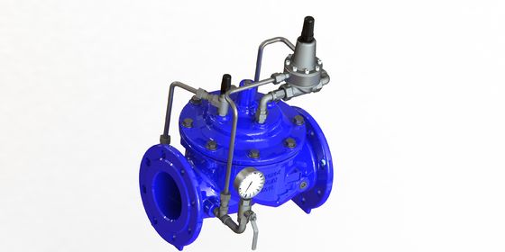 Flange Connection Pressure Sustaining Valve dengan Ukuran 2-40 Inch Bahan Besi Duktil dan Kisaran Suhu 0-80°C