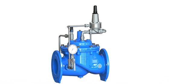 PN10 Klep Penjaga Tekanan Minimal dengan Konstruksi Besi Duktil dan Sambungan Flanged