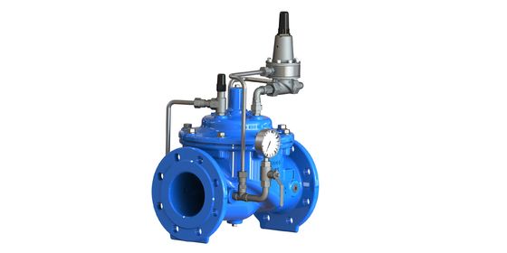 PN25 Tekanan Maksimum Ventil Pengendalian Dengan Sambungan Flange Dan Bahan Besi Duktil Untuk 2-40 Inci Pipelines